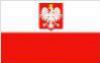 Flaga Polski z godem mala